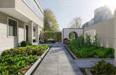 现代居家庭院3D模型下载